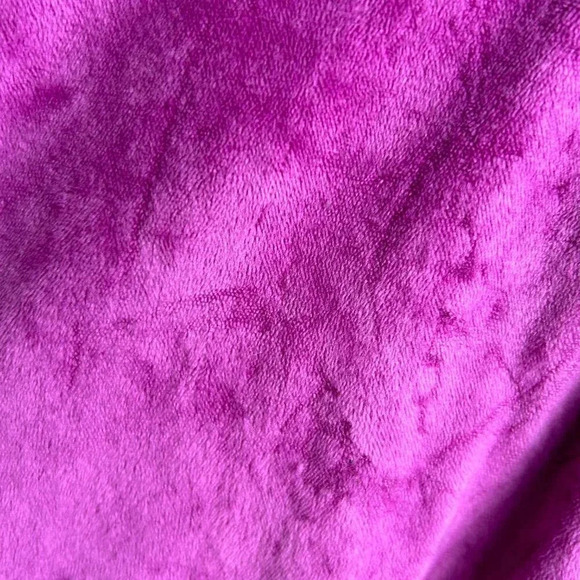 Juicy Couture Vintage Fuchsia Textured Velour Bling Track Pants Size Large - Picture 7 of 8